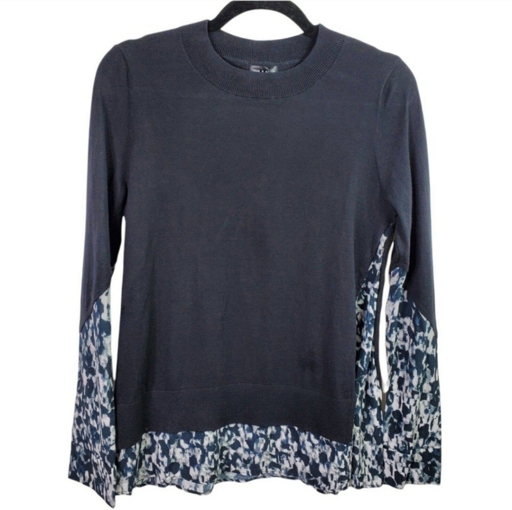 NEW Yigal x Aqua Sweater Womens Small Layered Lightweight‎ Soft Office Casual S